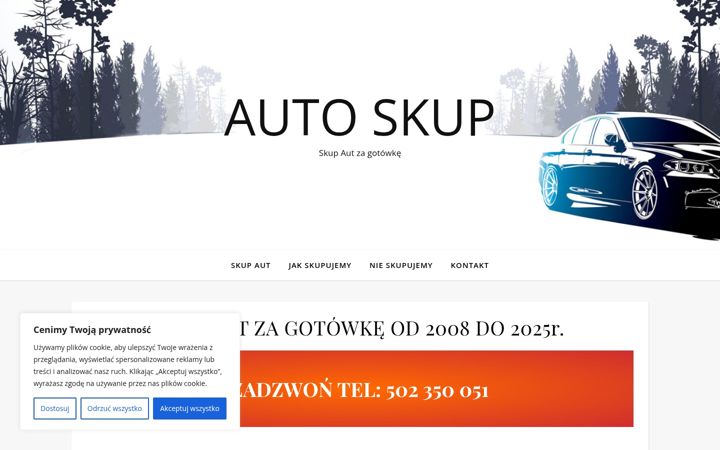 Screenshot stránky autoskup1.pl