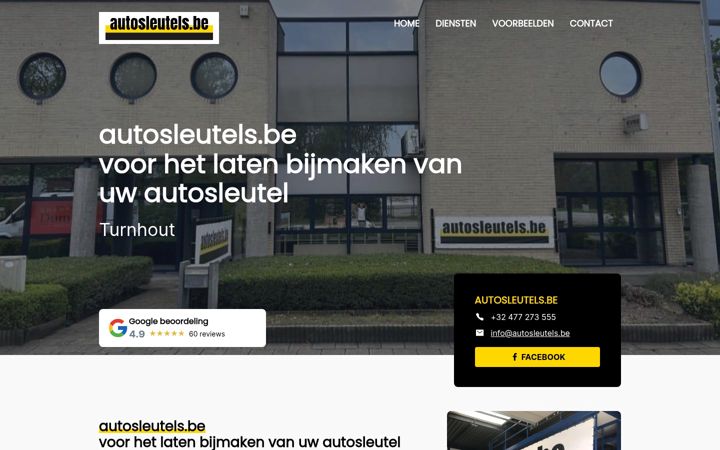 Screenshot of autosleutels.be