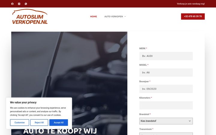 Screenshot of autoslimverkopen.nl