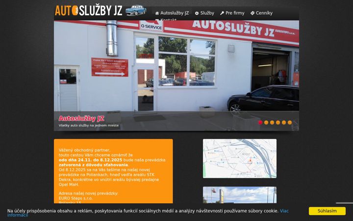 Screenshot of autosluzbyjz.sk