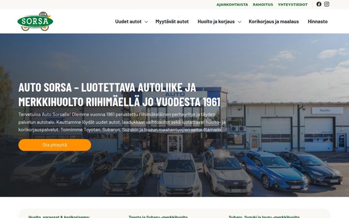 Screenshot of autosorsa.fi