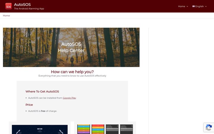 Screenshot of autosos.org