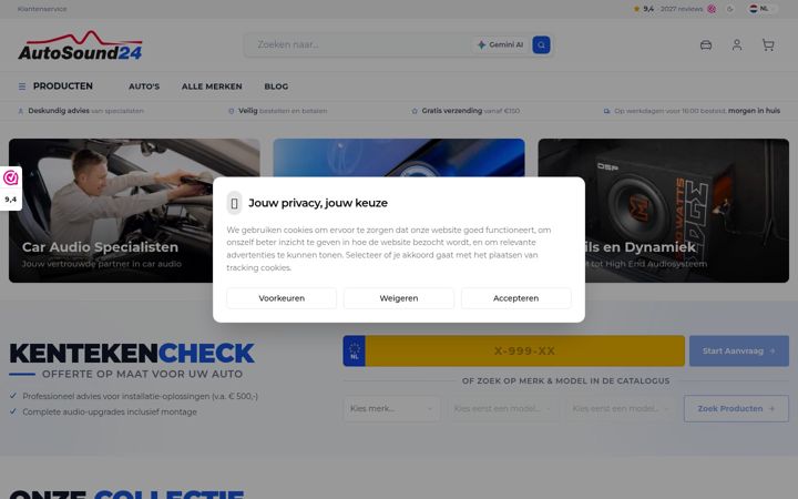 Screenshot of autosound24.nl