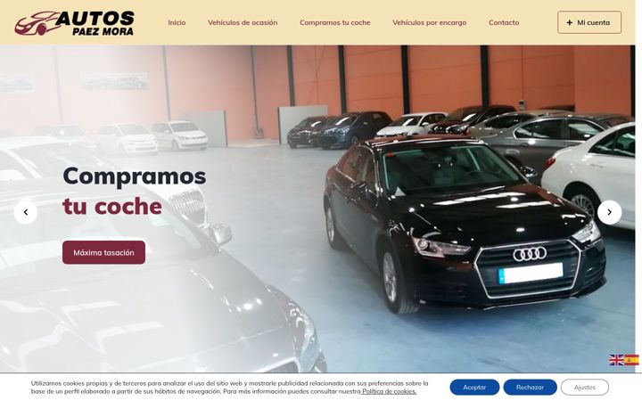 Captura de pantalla de autospaezmora.es