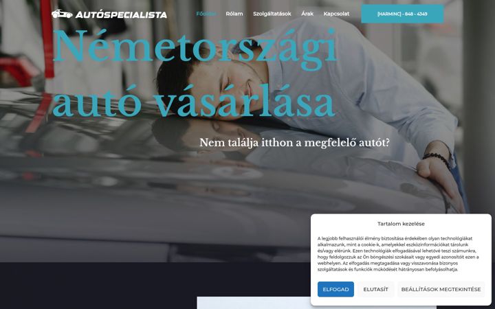 Screenshot of autospecialista.hu