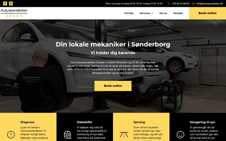 Screenshot of autospecialisten.dk