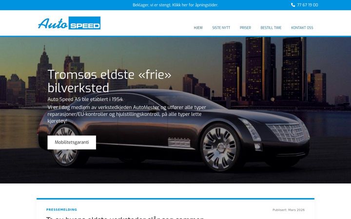 Screenshot of autospeed.no