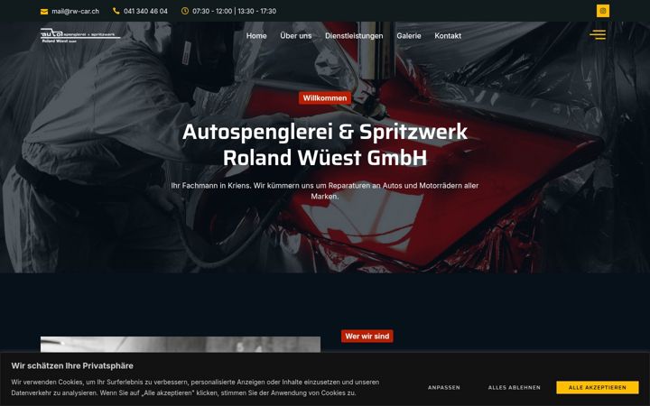 Screenshot of autospenglerei-wueest.ch
