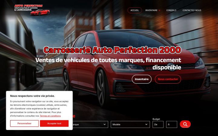 Captura de pantalla de autosperfection.com