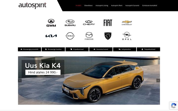Screenshot of autospirit.ee