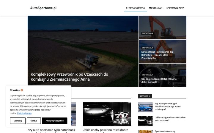 Screenshot of autosportowe.pl