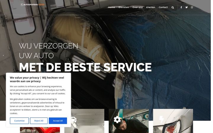 Screenshot of autospuiterij-david.com