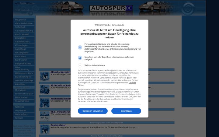 Screenshot of autospur.de