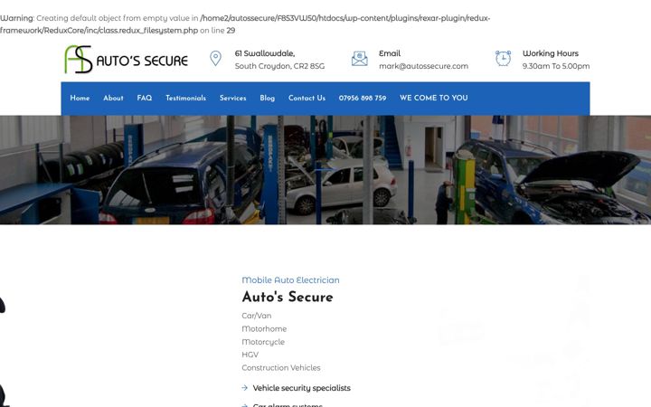 Screenshot ta' autossecure.com
