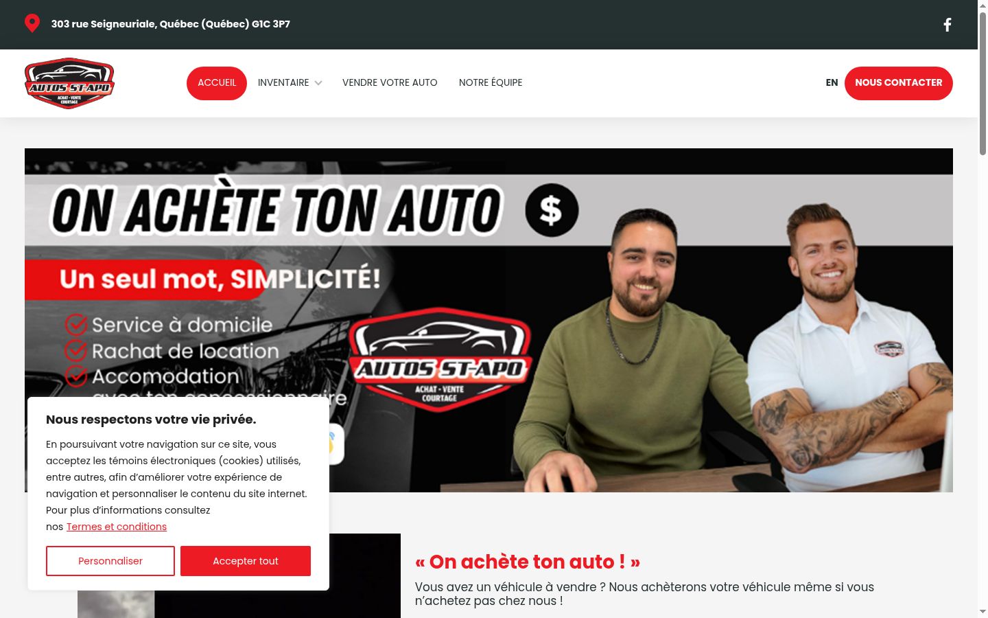 Sutikimo reklamjuostės, rodytos prieš bet kokią sąveiką, ekrano kopija