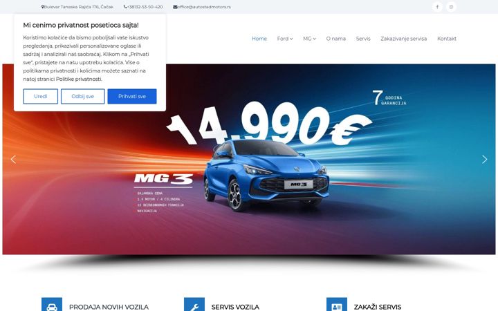 Screenshot of autostadmotors.rs