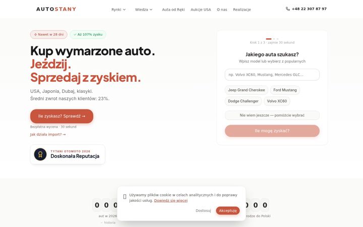 Screenshot of autostany.pl