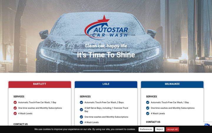 Capture d'écran de autostarcarwash.com