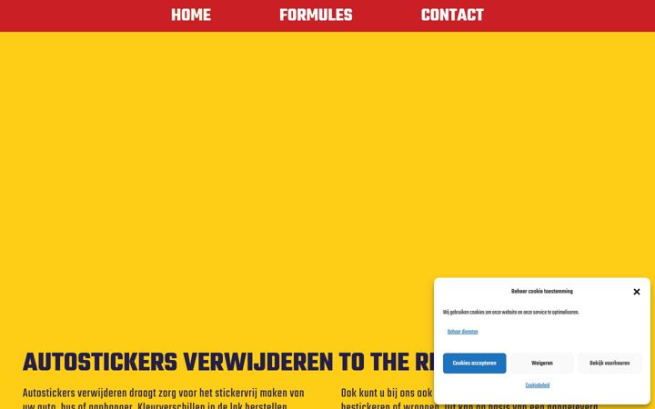 Screenshot ta' autostickersverwijderen.nl