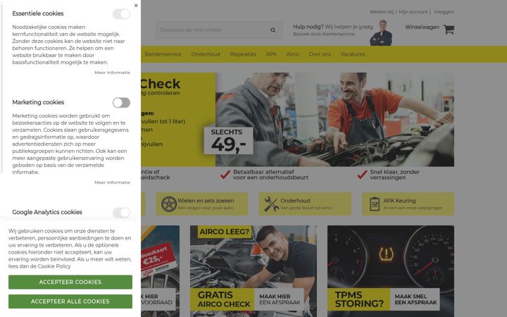Screenshot of autostop.nl