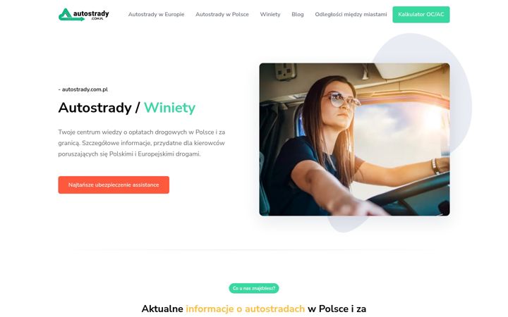 Capture d'écran de autostrady.com.pl