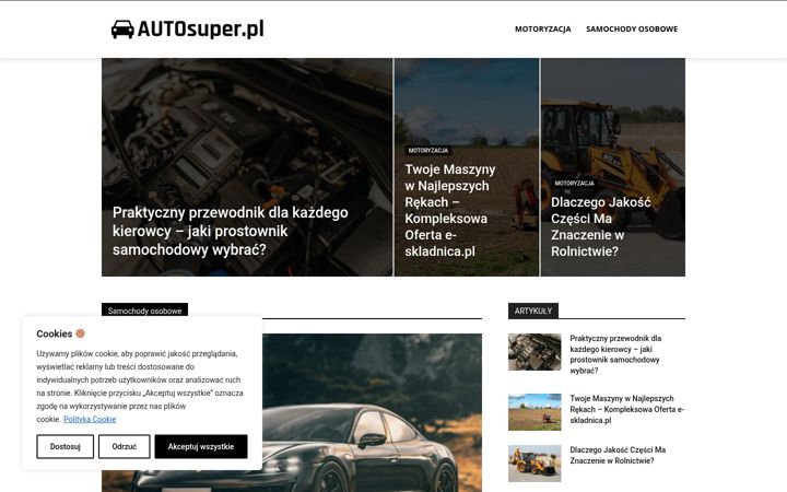 Skjermbilde av autosuper.com.pl