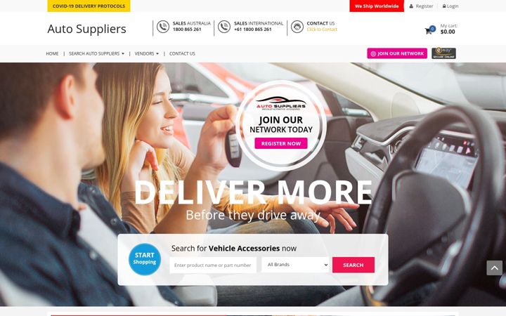 Screenshot of autosuppliers.com.au