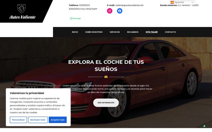 Screenshot of autosvaliente.net