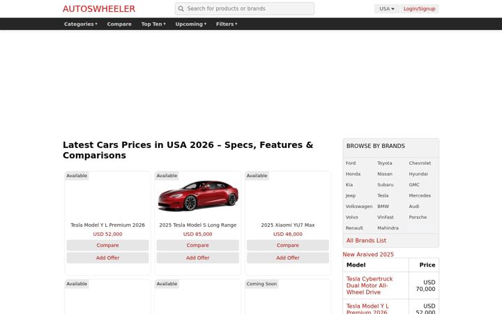 Screenshot of autoswheeler.com