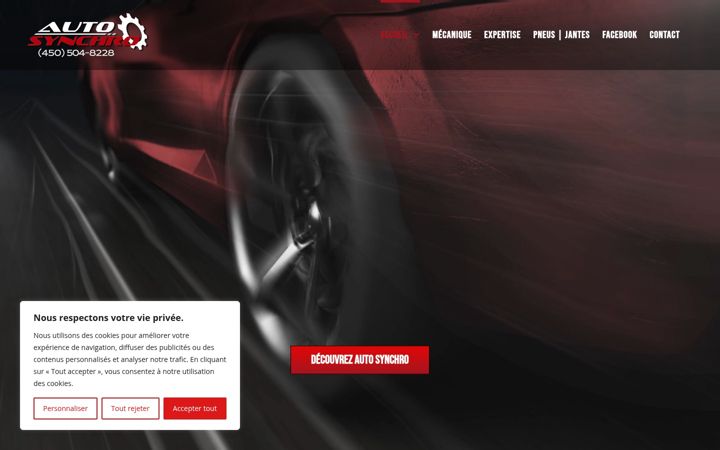 Screenshot of autosynchro.ca