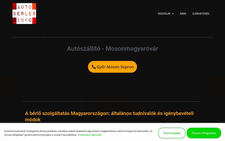 Screenshot of autoszallito.eu