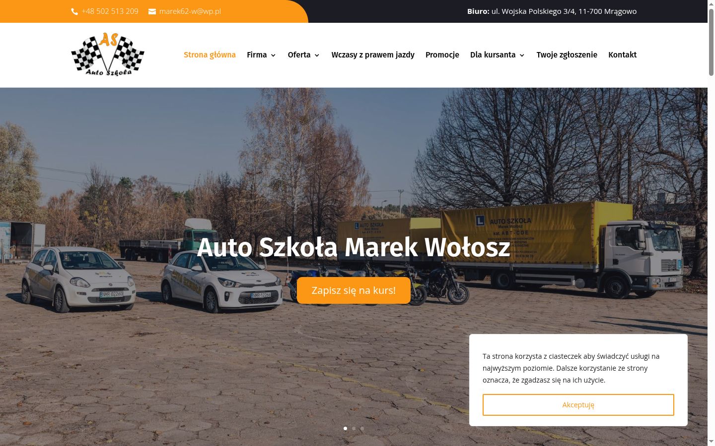 Zrzut ekranu banera zgody wyświetlanego przed jakąkolwiek interakcją