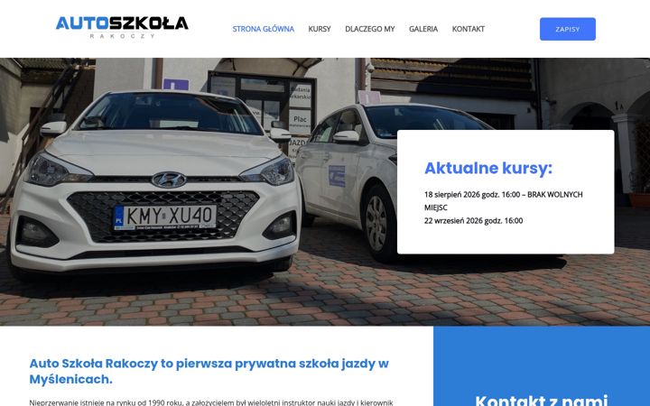 Zrzut ekranu autoszkolarakoczy.pl