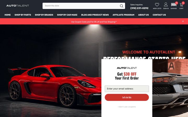 Screenshot of autotalent.com