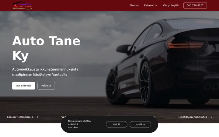 Screenshot of autotane.fi