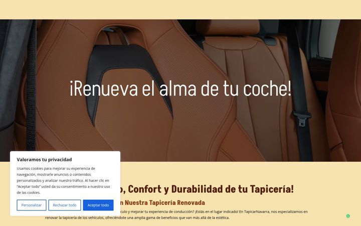 Screenshot of autotapiceriapamplona.es