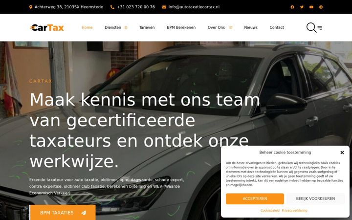 Screenshot of autotaxatiecartax.nl