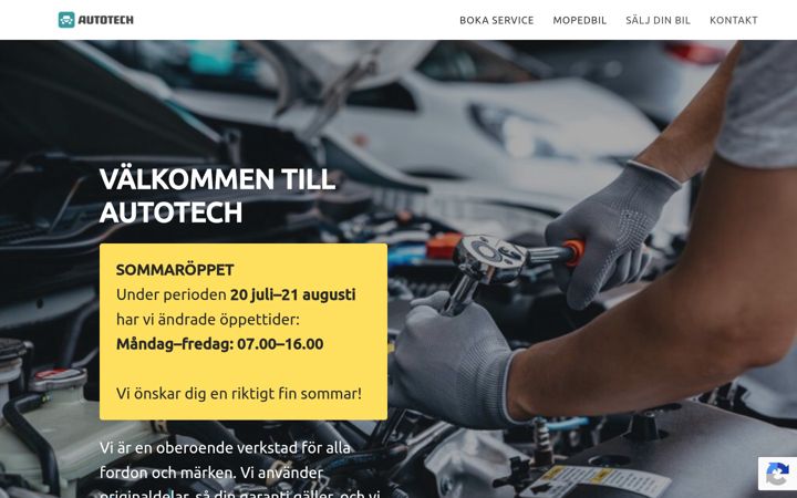 Screenshot of autotech-ystad.se
