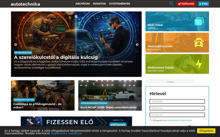 Screenshot of autotechnika.hu