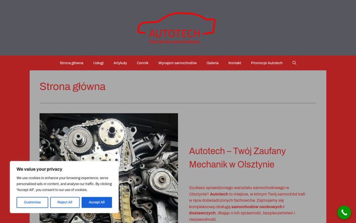 Screenshot of autotechserwis.pl