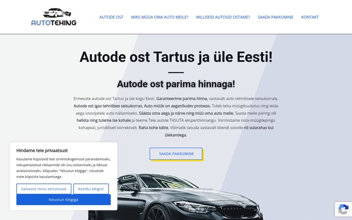 Screenshot of autotehing.ee