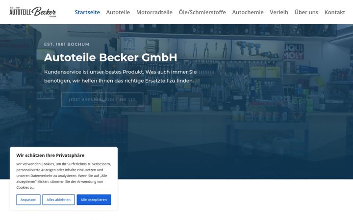 Képernyőkép: autoteile-becker.com