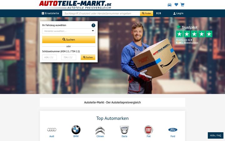 Ekrano kopija autoteile-markt.de