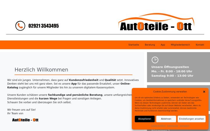 Screenshot of autoteile-ott.de