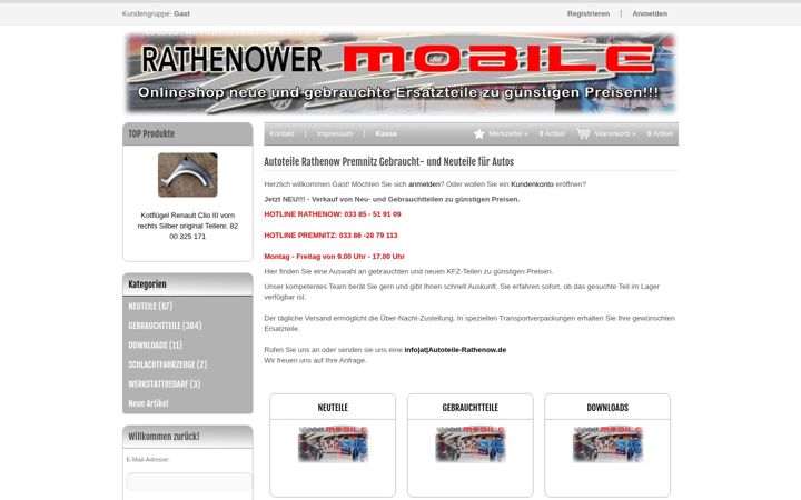 Screenshot of autoteile-rathenow.de