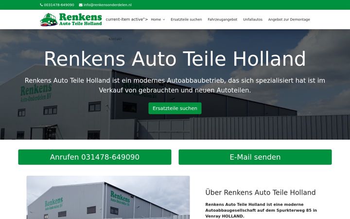 Screenshot of autoteileholland.de