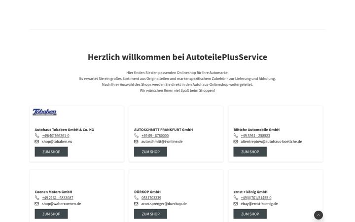 Screenshot of autoteileplusservice.de