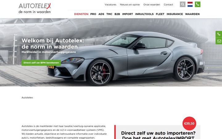 Screenshot of autotelex.nl