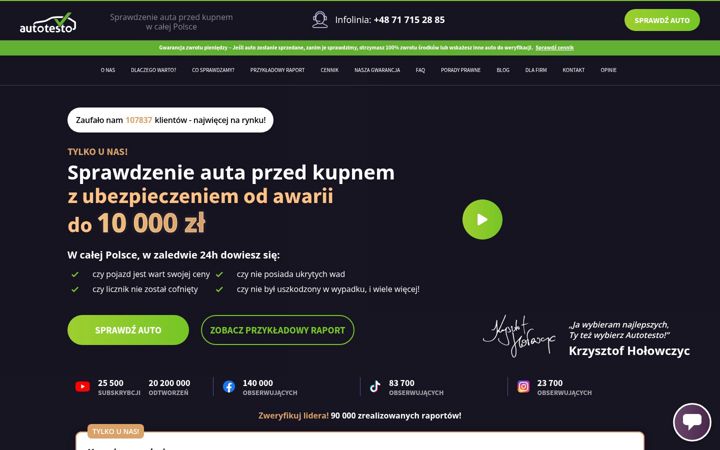 Skjermbilde av autotesto.pl