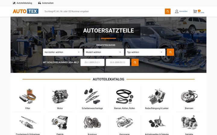 Ekrano kopija autotex.de